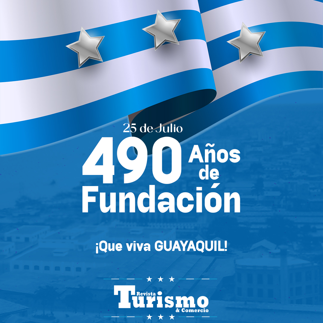 🎉💙 ¡Guayaquil celebra 490 años de historia, orgullo y grandeza!
Hoy rendimos homenaje a la Perla del Pacífico, una ciudad valiente, resiliente y llena de vida.
Desde Revista Turismo &amp; Comercio nos unimos a esta gran celebración.
🇪🇨 ¡Felices fiestas julianas!

#Guayaquil490Años