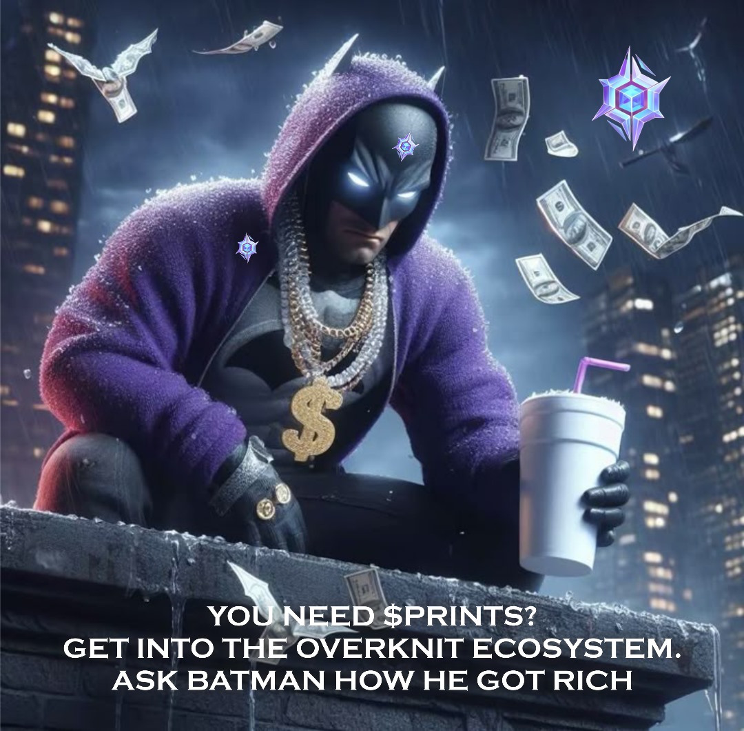 Wagmi100xx's tweet image. Me chasing random coins and nothing to show for it.
Batman stacking $PRINT in Wayne Manor just because he is in the Overknight ecosystem.
Want to be rich? Ask the Dark Knight how he built his fortune with $PRINT.
Get into the Overknight ecosystem now.
@OverKnightsGame