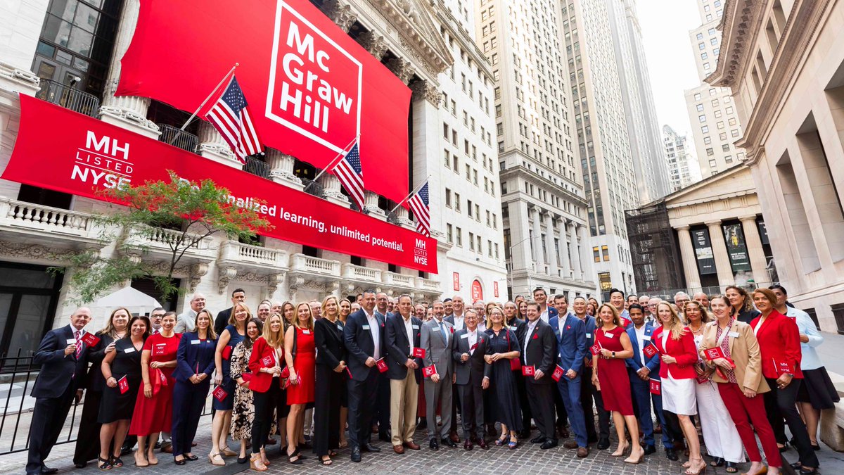 MHEducation's tweet image. At McGraw Hill, the learning journey never ends – and we’re looking forward to unlocking the potential of all for generations to come. Thank you to the @NYSE, @VOAGNY, our employees, educators, and learners across the globe for an exciting and inspiring day! #RedCubeProud