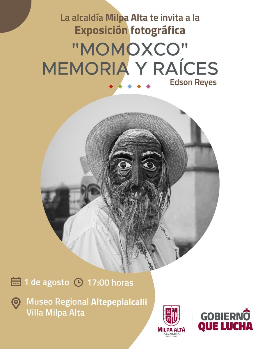 #MilpaAlta se mira, se siente y se cuenta desde su esencia. “Momoxco: Memoria y Raíces” es una exposición que nace del interés por documentar, visibilizar y honrar los elementos que dan vida a la identidad cultural de uno de los territorios originarios de la Ciudad de México.