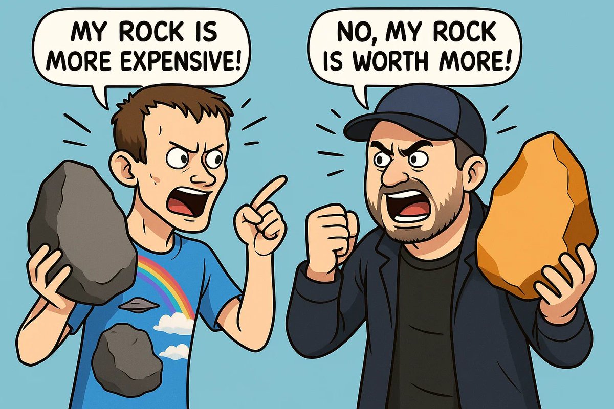 Stackeronsol's tweet image. Why are @aeyakovenko and @VitalikButerin fighting which rock is worth more.
$BROCK > #ETHROCK
Toly you want NFT meta back?
GET A ROCK!
Magiceden: magiceden.io/marketplace/bo…