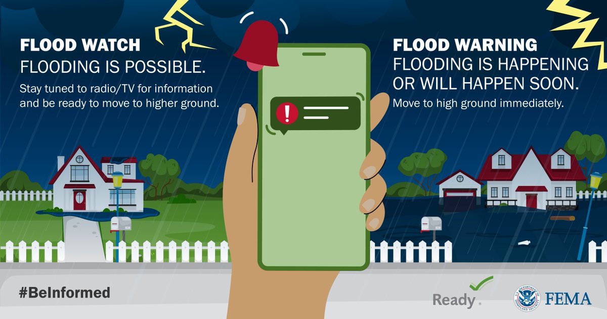 Readygov's tweet image. Floods are the most common disaster in the United States. If your area is forecast to experience heavy rains, flash floods could follow with little to no warning. During a storm, monitor updates to your area's flood risk and be prepared to evacuate quickly if necessary.