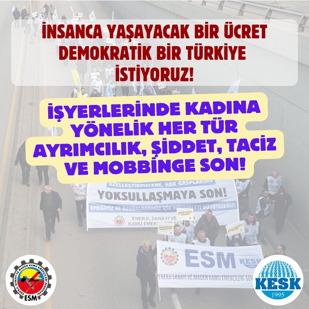 ESM_GM's tweet image. 7 Toplu Sözleşmede Sefalette Anlaştılar!
#ArtıkYeterGeçinemiyoruz!
Gerçek Bir Toplu Pazarlık Sistemi İçin:
•6 milyonu aşkın kamu emekçisinin ve kamu emeklisinin ortak ekonomik, sosyal, demokratik, özlük ve mesleki hak ve çıkarlarını temel alan,
•İktidarın hem işveren olarak…