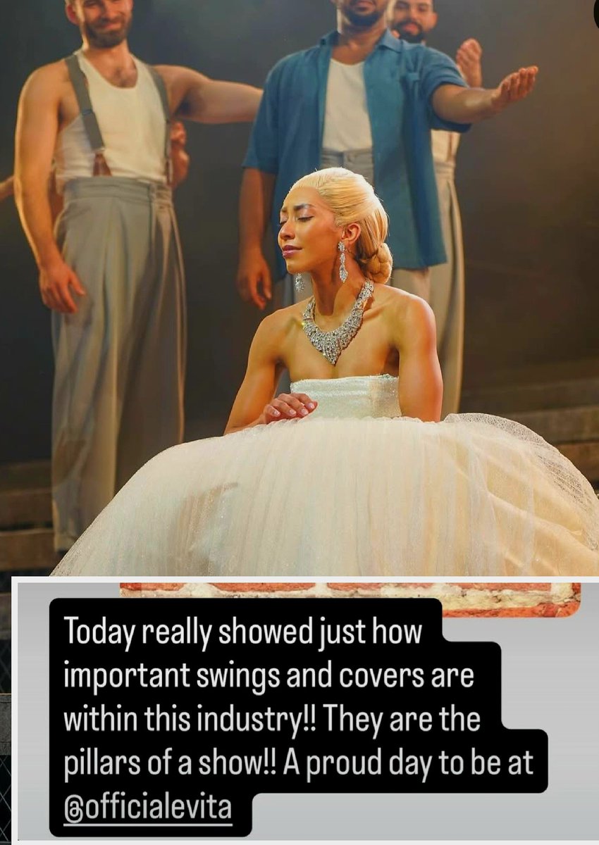 Last night, Bella Brown stepped in mid-show at Evita, reminding us just how crucial understudies and swings are.

As she said:
 “They are the pillars of a show!!” 

Today, we celebrate the artists who are always ready, always rehearsed — and rarely get the spotlight.