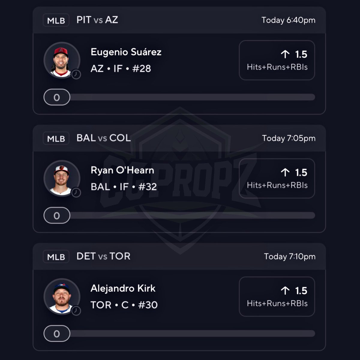 Cgpropz's tweet image. MLB Parlay x6 🎯
Like/RT if tailing 🚀
Sign up for my premium plan to unlock FULL access and enjoy a 50% discount! 💪
Click below 👇👇
dubclub.win/r/p/pri-ywtu2/…
#MLB #PrizePicks #SportsCapper #gamblingx #dfs