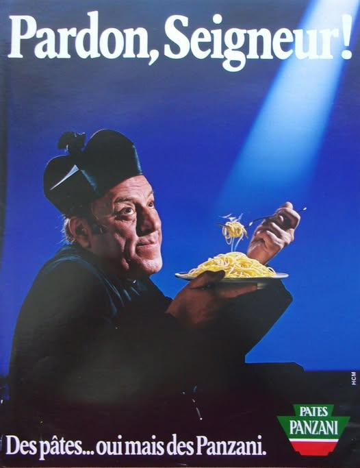 Generations7080's tweet image. 📺 André Aubert a magistralement incarné Don Camillo dans les célèbres publicités Panzani de 1975 à 1999. Son personnage de curé gourmand, est resté gravé dans la mémoire collective avec cette réplique culte : "Des pâtes… oui, mais des Panzani."