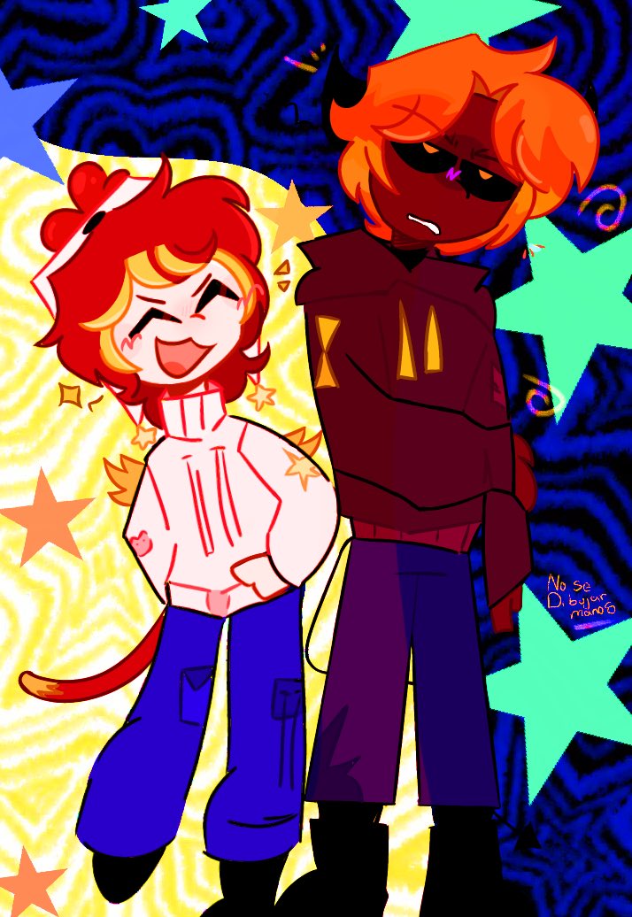 Sthep_sunny's tweet image. Ola hice un dibujo de magma boi y Fabri bb,sean buenos conmigo que es la primera vez que publico un dibujo acá 🥺 (el segundo dibujo solo le añadí saturación,DOUH)