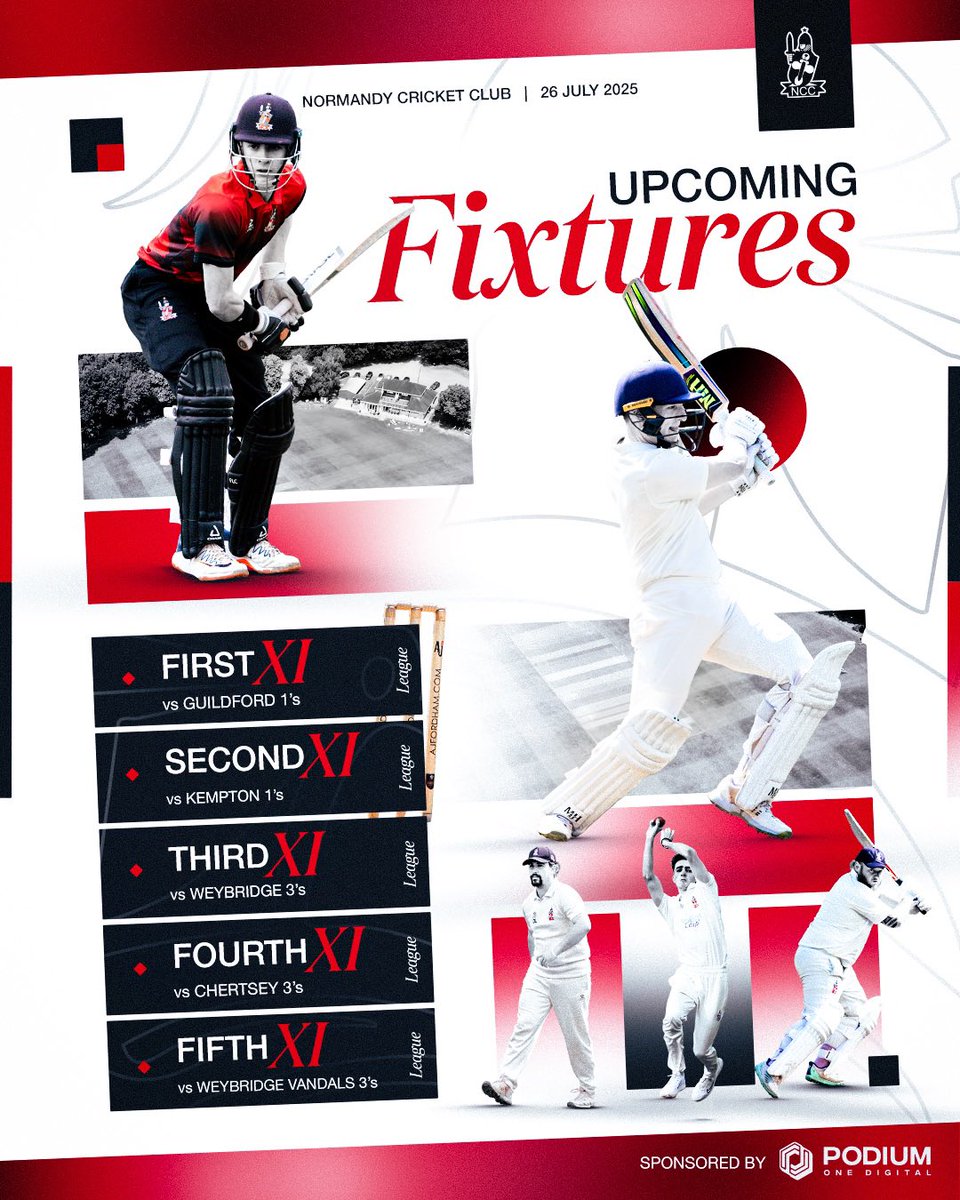 Our #NCC Upcoming Fixtures 🙌😍

#NormandyCricketClub