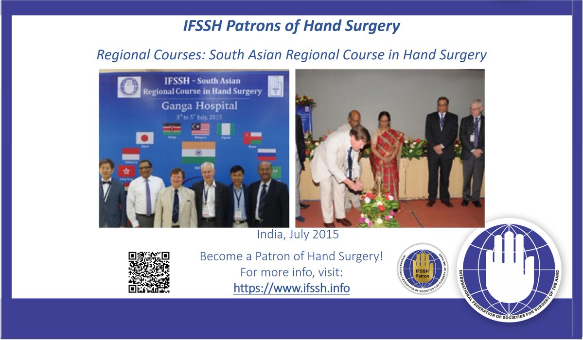 IFSSHand's tweet image. The IFSSH supports global access to education.🌍✋ At the regional course in India, chaired by Dr Sabapathy, live surgeries and interactive moderation created an engaging learning experience for 293 delegates from 19 countries. Donate now: ifssh.info/hand_surgery_d…! #HandSurgery