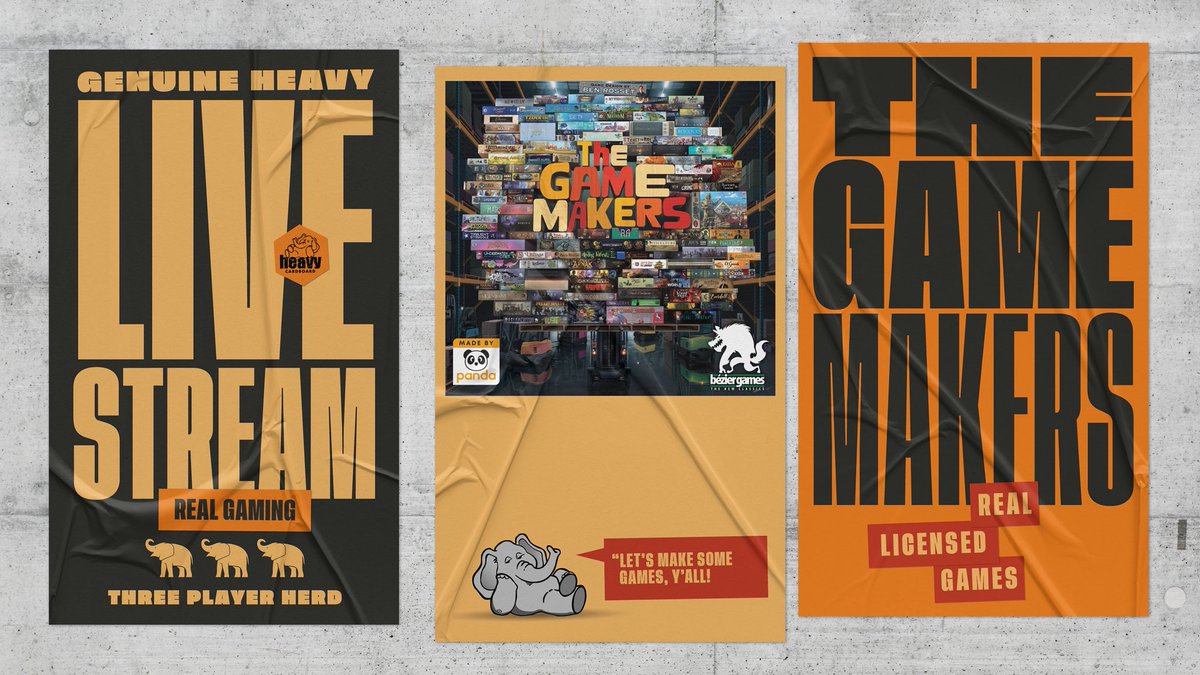 HeavyCardboard's tweet image. Y’all up to make some games with us tonight?
Join us at 1900 EDT for our live-stream of #TheGameMakers!
youtube.com/live/igbyeFQXn…
Hope to see y’all on the stream!