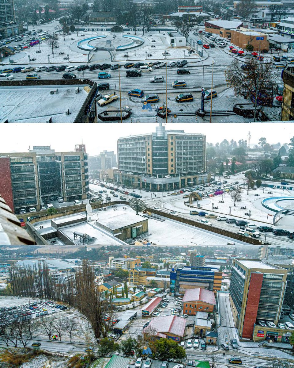 Photos taken today from Lesotho's 🇱🇸, Maseru