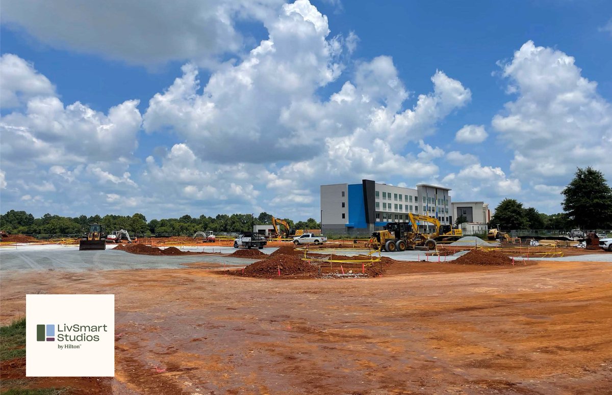 3HGroup's tweet image. Major hospitality momentum in #Huntsville!
3H Group's Hyatt Studios construction is progressing (122 rooms near the Space Center), and LivSmart Studios has broken ground (a hybrid long-stay hotel).
Quality developers meeting extended-stay demand! #RocketCity #Hospitality #Alabama