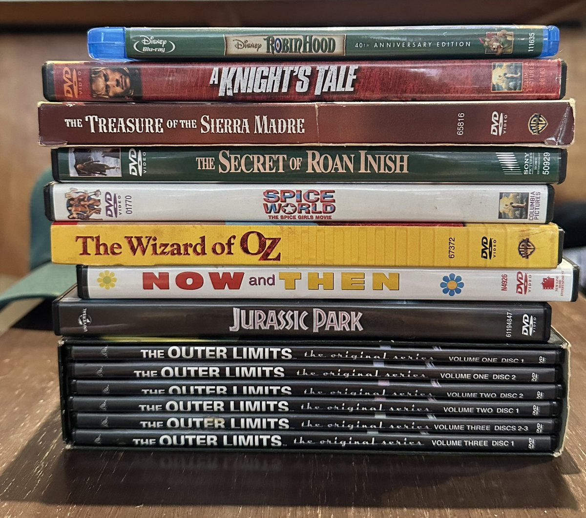 naansequitur's tweet image. Family camper trip DVD selections
