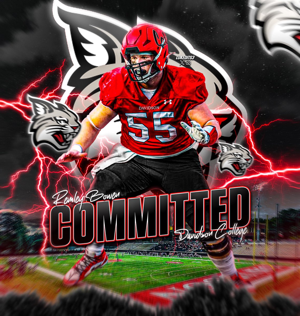 Remley Bowen (@bowen_remley) on Twitter photo After much thought and consideration I am excited and blessed to announce my commitment to Davidson College! #GoWildcats
<a href="/wes_schroeder/">Wes Schroeder</a> <a href="/CoachLukeJenks/">Luke Jenkins</a> <a href="/CoachKKennedy/">Keegan Kennedy</a> <a href="/Coach_Thakkar/">Saj Thakkar</a> <a href="/270Gridiron/">270 Gridiron 🏈</a> <a href="/DavidsonFB/">Davidson Football</a> <a href="/OHLineAcademy/">The OH Line Academy</a> After much thought and consideration I am excited and blessed to announce my commitment to Davidson College! #GoWildcats
<a href="/wes_schroeder/">Wes Schroeder</a> <a href="/CoachLukeJenks/">Luke Jenkins</a> <a href="/CoachKKennedy/">Keegan Kennedy</a> <a href="/Coach_Thakkar/">Saj Thakkar</a> <a href="/270Gridiron/">270 Gridiron 🏈</a> <a href="/DavidsonFB/">Davidson Football</a> <a href="/OHLineAcademy/">The OH Line Academy</a>