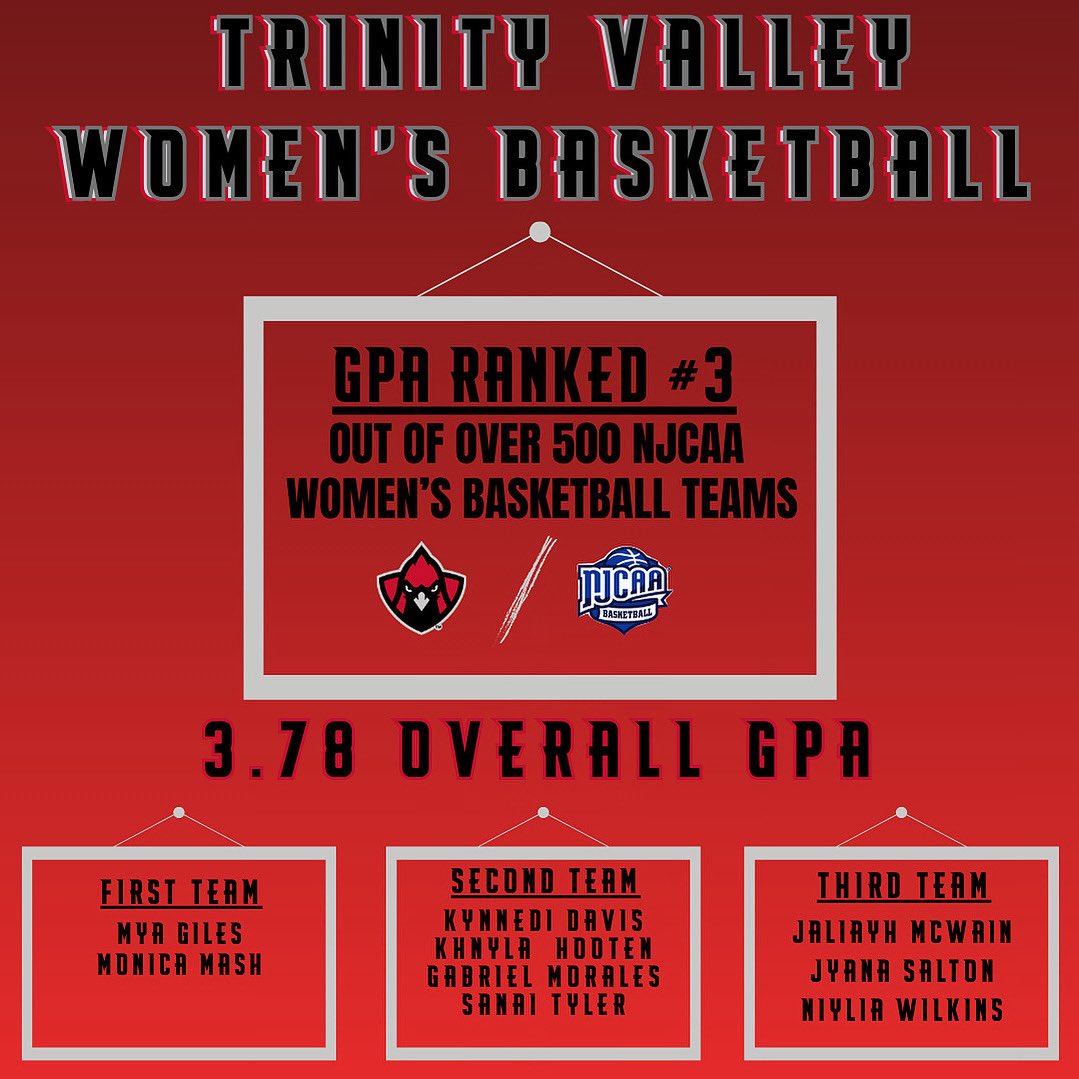 We chase DEGREES and  CHAMPIONSHIPS here at Trinity Valley! STUDENT-Athlete ….HEAVY on the STUDENT part it’s The Valley Way!#Transcripts&amp;Stats 
#WeGraduate 📚🎓❤️🏀💪🏾