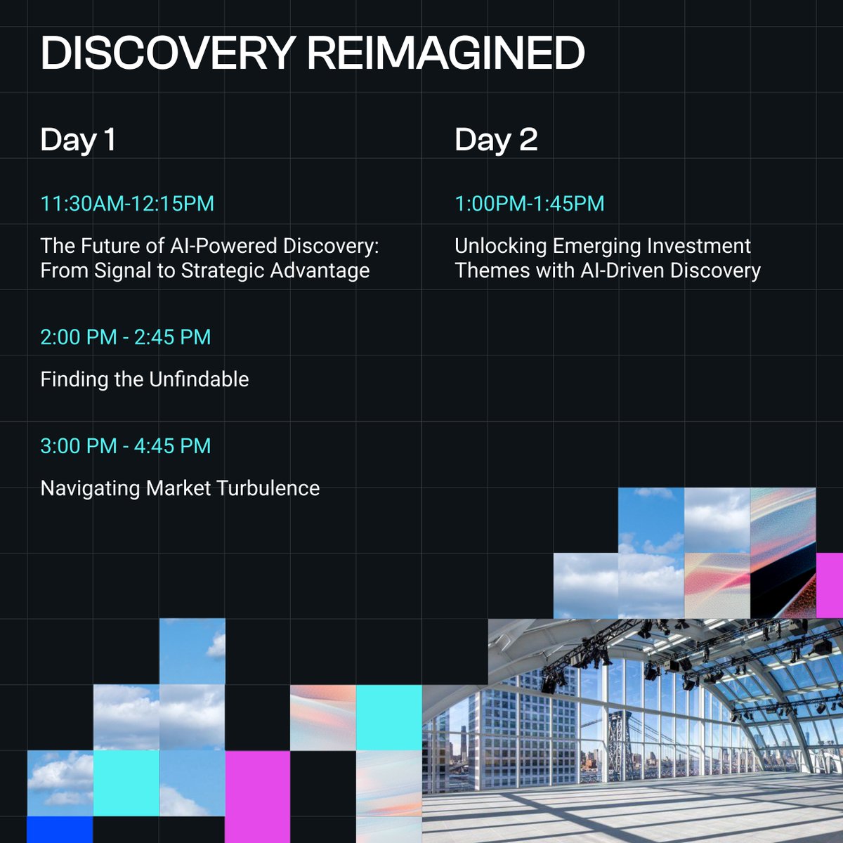 AlphaSenseInc's tweet image. 🤝 If you're anything like us, you're obsessed with delivering insights. Now is your chance to learn from the experts in person...
Join top minds in market intelligence, finance and corporate strategy at #AlphaSummit, October 6 to 8 in Brooklyn, NY, for two days of focused…