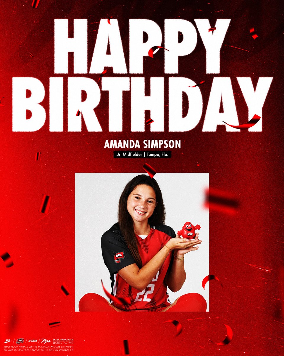 WKU_Soccer's tweet image. 𝙃𝙖𝙥𝙥𝙮 𝘽𝙞𝙧𝙩𝙝𝙙𝙖𝙮 𝘵𝘰 𝘈𝘮𝘢𝘯𝘥𝘢 𝘚𝘪𝘮𝘱𝘴𝘰𝘯! 🎂
