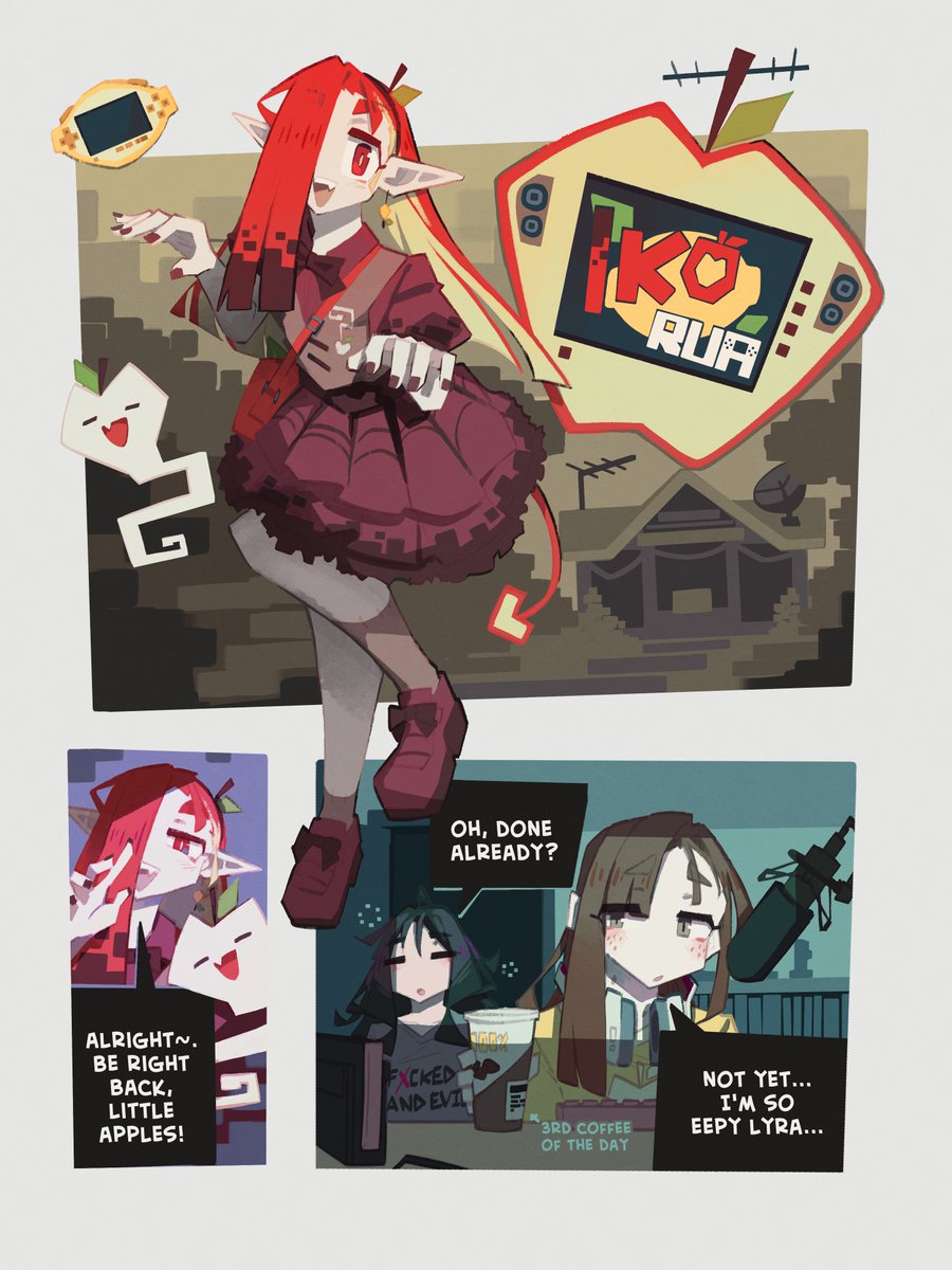 togekk0's tweet image. The sweet loving mischievous vampire who is also her roommate🍎