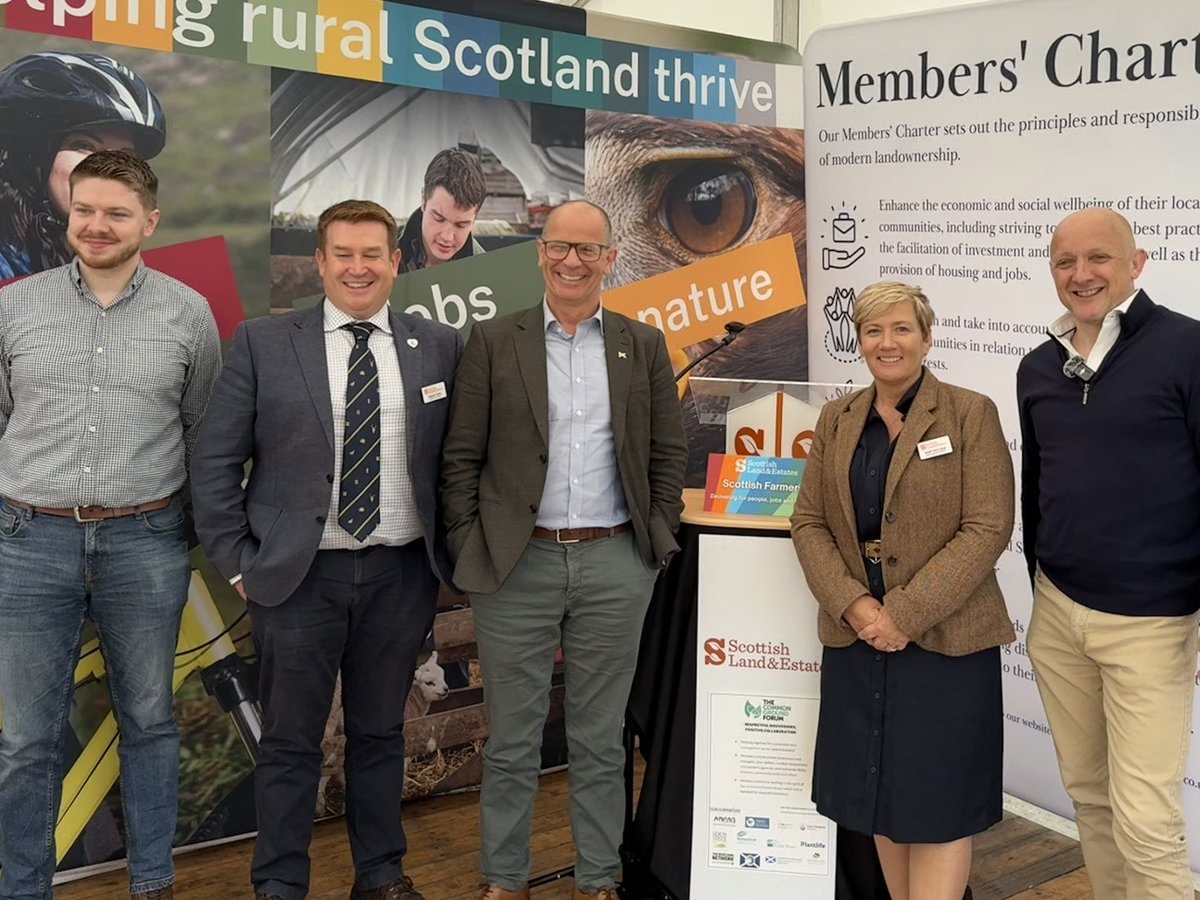 SJLaing's tweet image. Good to catch up with @JimFairlieLogie & SNP Borders candidates for Holyrood election Calum Kerr & John Redpath on the @ScotLandEstates stand at @BorderUnion show