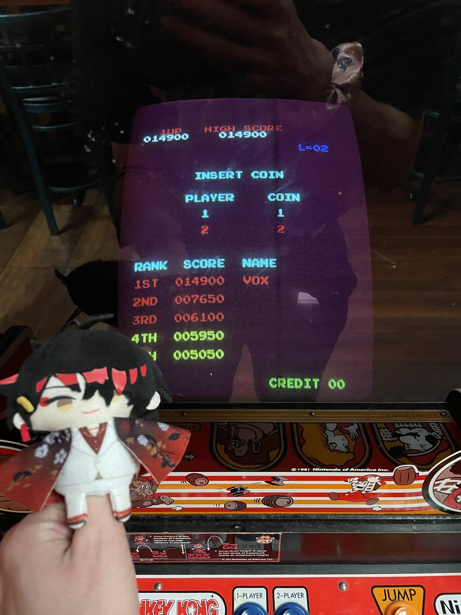 andrewmeda_art's tweet image. ended up getting the high score in Donkey Kong, had to name it in honour of my GOAT (feat. Wee Jim) #MiPape