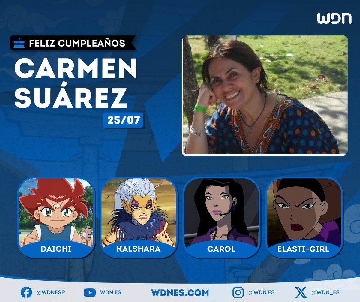 wdn_es's tweet image. 🎂 | Cumpleaños
Le deseamos un feliz cumpleaños a la actriz de doblaje Carmen Suárez, ¡esperamos que la pase increíble en compañía de sus familiares y seres queridos!