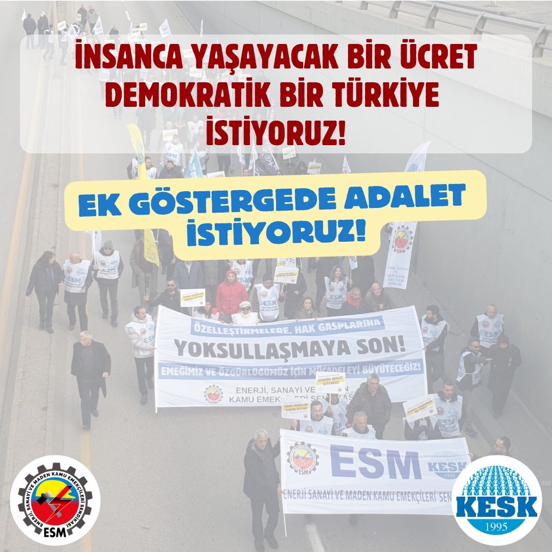 ESM_GM's tweet image. 7 Toplu Sözleşmede Sefalette Anlaştılar!
#ArtıkYeterGeçinemiyoruz!
İnsanca Yaşamaya Yetecek Bir Ücret İçin:
•Yoksulluk sınırının (Temmuz ayı rakamı 85bin) üzerinde bir ücret!
•Vergide, ücrette adalet!
•Herkese 3600 Ek Gösterge!
•Tüm ek ödemelerin emekliliğe…