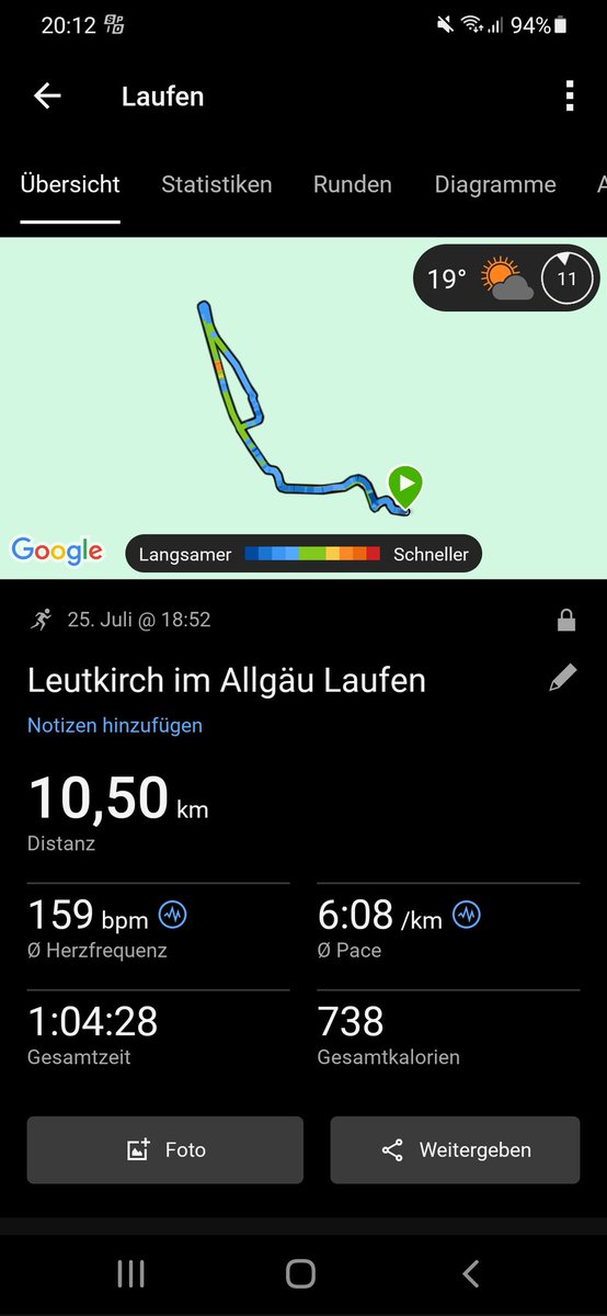 ThomasK1145905's tweet image. Nach dem Regenfrust am Vormittag die Lauflust am Abend...😁