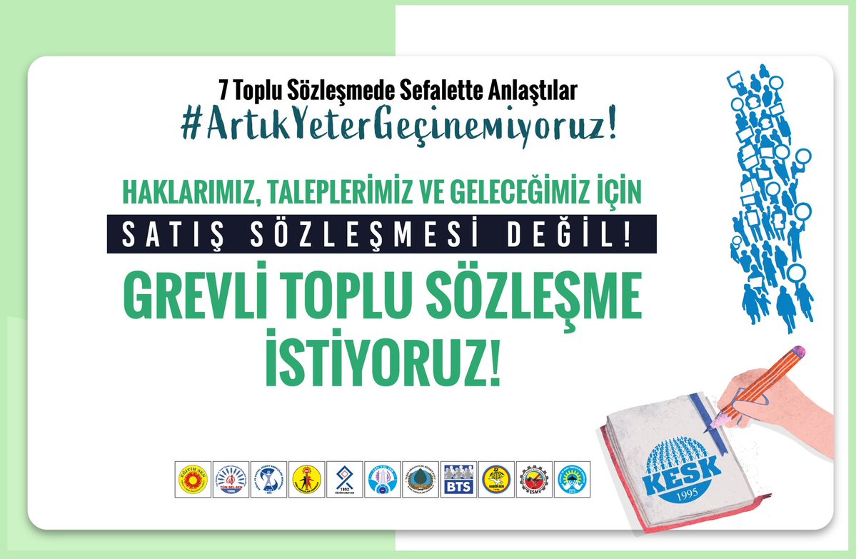 ESM_GM's tweet image. 7 Toplu Sözleşmede Sefalette Anlaştılar!
#ArtıkYeterGeçinemiyoruz!
Haklarımız, taleplerimiz ve geleceğimiz için satış sözleşmesi değil!
Grevli Toplu Sözleşme İSTİYORUZ!