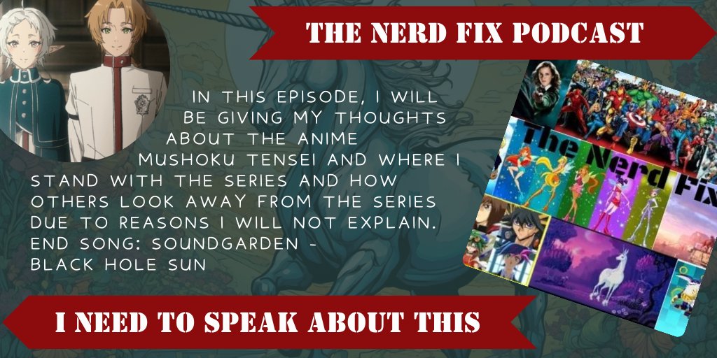 Pcast_ol's tweet image. The Nerd Fix
18+|Anime|Manga|Video Games|Cartoons New eps every Wed, Fri and Sun
Episode:
I need to Speak about this
@FixNerd @pcast_ol @tpc_ol @wh2pod @wh2r_ol @ncore_ol @allgm_ol @alltc_ol @grimpoot #podernfamily
anchor: anchor.fm/thenerdfix