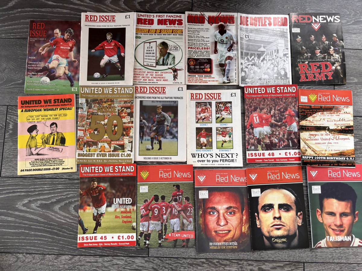 MUFCMemorabilia's tweet image. Bundle of 17 Manchester United Football Fanzines
£4 excluding postage