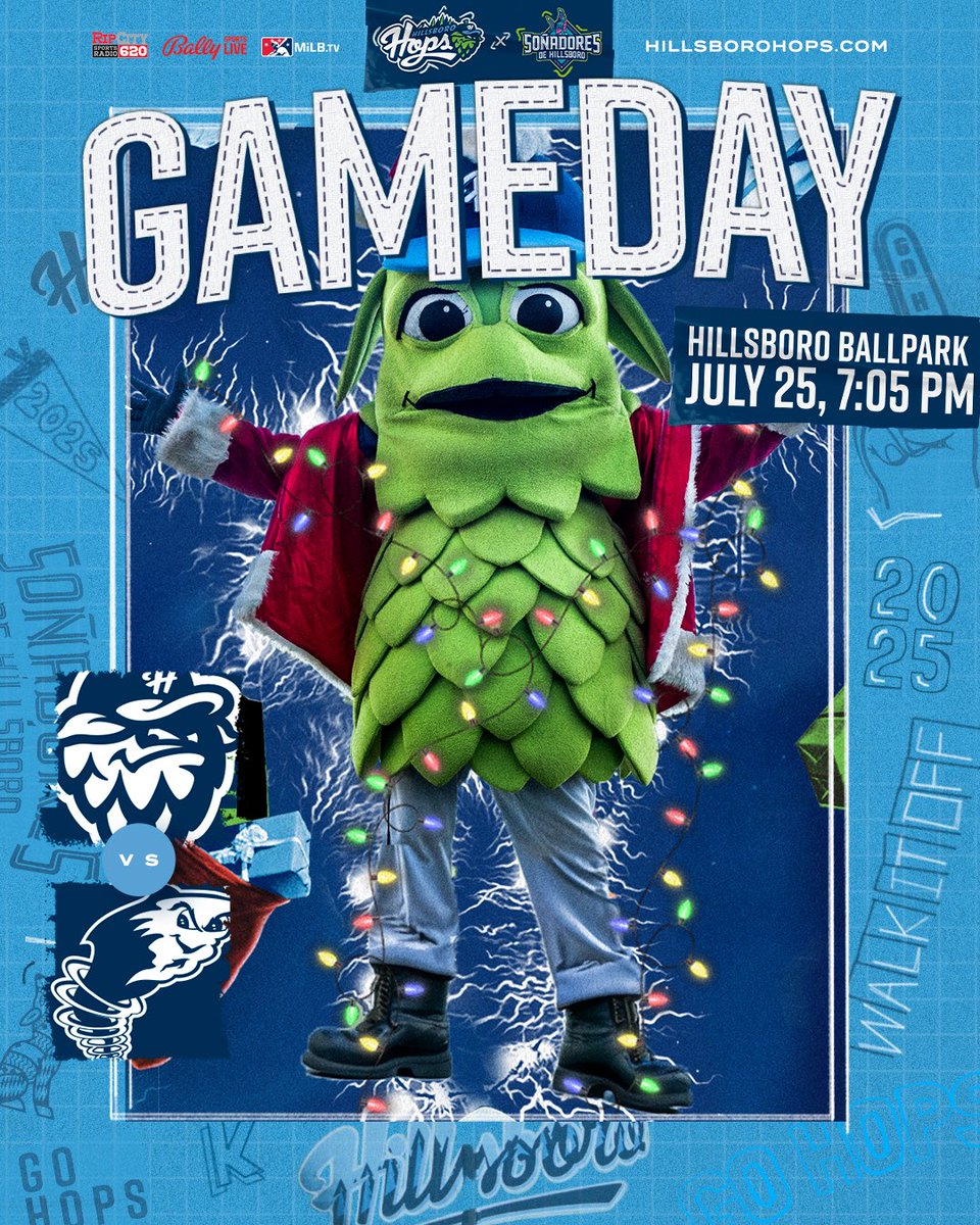 HillsboroHops's tweet image. Santa Clause is in town early 🎄 Join us to watch the holliest, jolliest, Hoppiest baseball in town 🎁
⏰- 7:05 PM
🎫- mlb.tickets.com/?orgId=42409&a…
📻- ripcityradio.iheart.com
📺- Bally Live Now
#AllHoppedUp