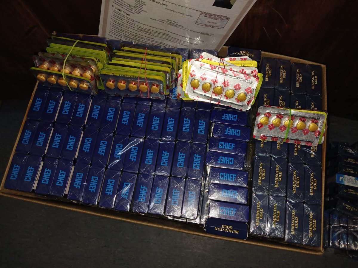 SAPoliceService's tweet image. #sapsFS A 42-year-old businessman is expected to appear in Phuthaditjhaba Magistrate court soon following his arrest for the possession and sale of illicit cigarettes, counterfeit goods, and unregistered medicine. He was arrested on 25 July 2025 at Mangaung Village in Qwaqwa.…