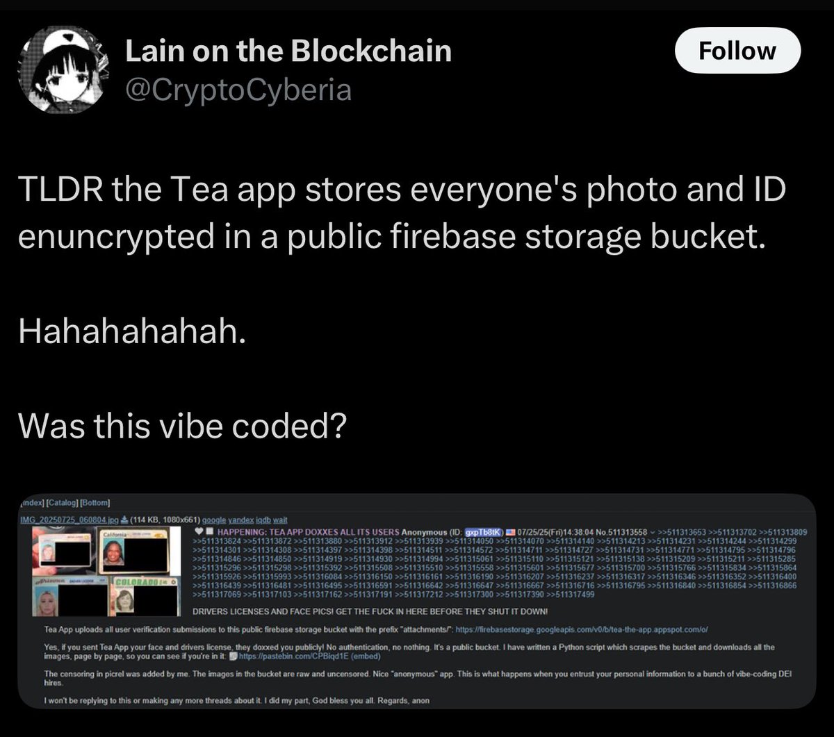 Things are going well over at Tea