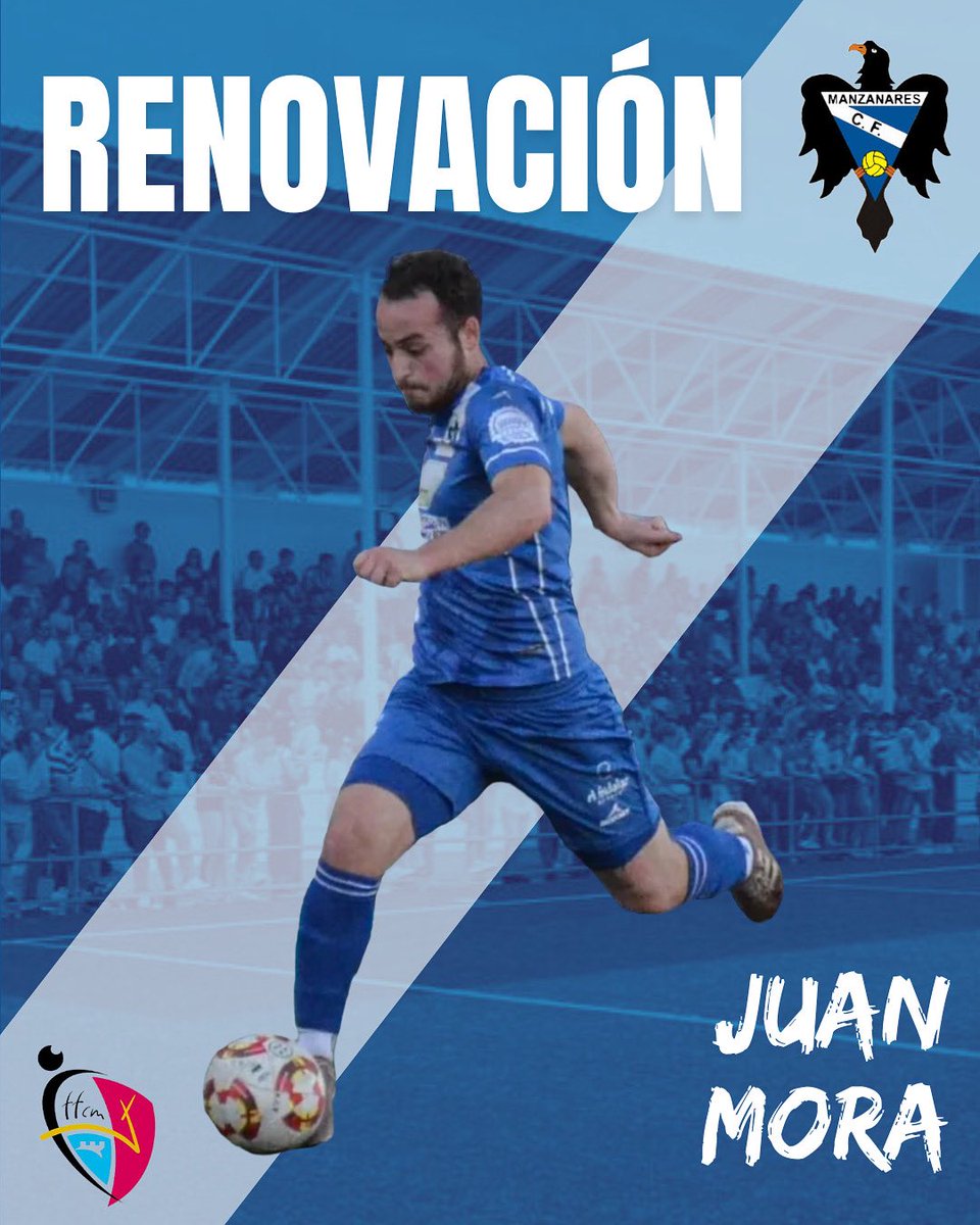 💙 ¡RENOVACIÓN! 🤍

📝🔂 JUAN MORA ✅

📢 El Manzanares CF llega a un acuerdo para la renovación del jugador Juan Mora.

⚒️ El jugador churriego continuará vistiendo la camiseta del Manzanares CF por 2ª temporada consecutiva.