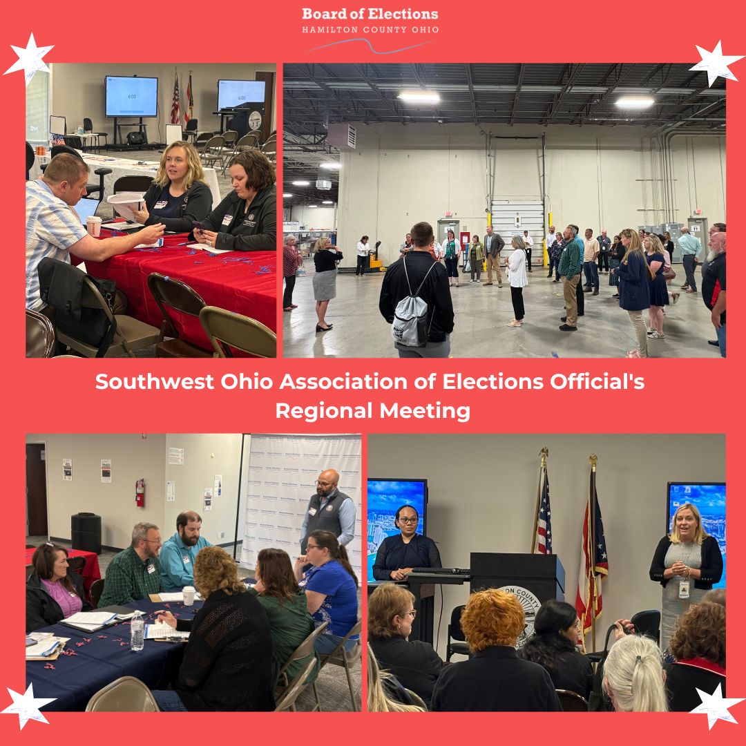 We were thrilled to have hosted the Southwest Ohio Association of Elections Official's Regional Meeting last week! It was a fantastic chance to collaborate on election topics with our neighboring counties. Proud to be part of the outstanding Boards in Southwest Ohio! 🤝✨