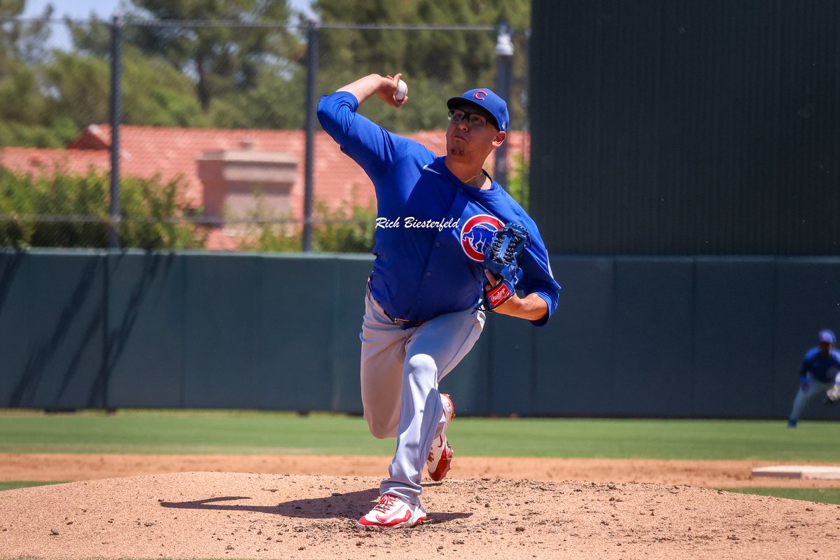 biest22's tweet image. Pitcher @javierassad1 back on the mound for the Arizona Complex League Cubs and looking sharp! #Cubs #ACL2025