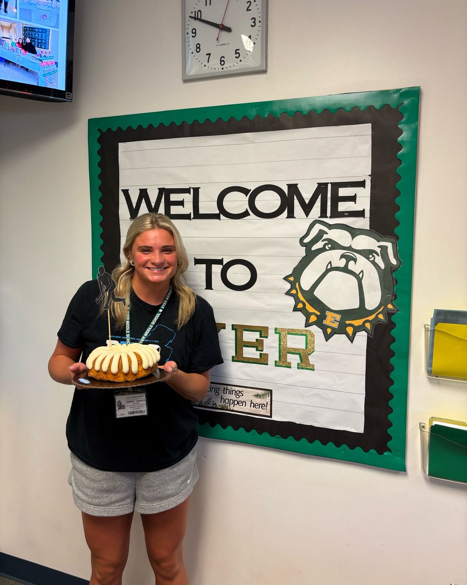 Today is the final day for our main office intern, Aubrey Semler! She’s been learning alongside Mrs. Armstrong since spring as she prepares for grad school. Best of luck at Penn State in your final field hockey season! #OneEyer #EastPennPROUD