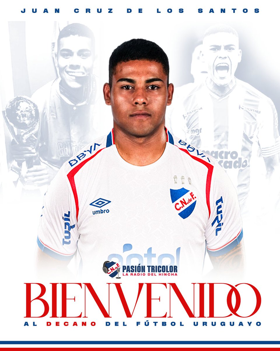 PUNTERO ZURDO ✅️

Juan Cruz De los Santos es nuevo jugador de NACIONAL

El DECANO compró el 20% de la ficha. El extremo campeón del mundo sub20 firmará contrato hasta diciembre 2027.

#LaRadioDelHincha 🔵⚪️🔴