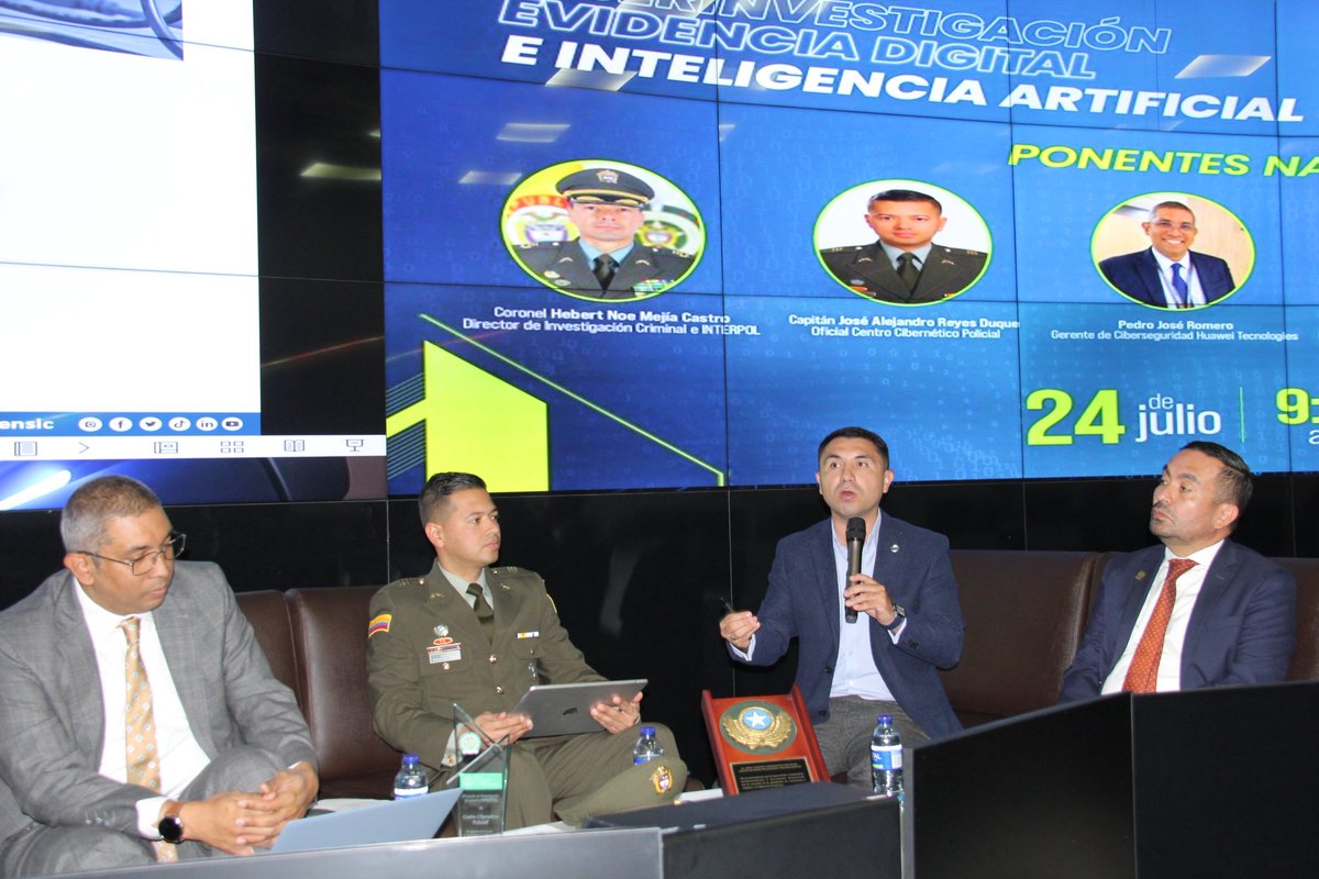 UIDforensic's tweet image. Conversatorio: Retos en la Ciberinvestigación, Evidencia Digital e Inteligencia Artificial
En el marco de los 72 años de la DIJIN, tuvimos el honor de participar en este espacio de análisis y reflexión sobre los desafíos actuales que enfrenta Colombia en el ciberespacio.
#UID