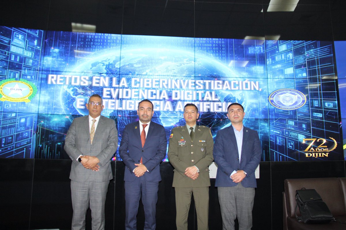 UIDforensic's tweet image. Conversatorio: Retos en la Ciberinvestigación, Evidencia Digital e Inteligencia Artificial
En el marco de los 72 años de la DIJIN, tuvimos el honor de participar en este espacio de análisis y reflexión sobre los desafíos actuales que enfrenta Colombia en el ciberespacio.
#UID