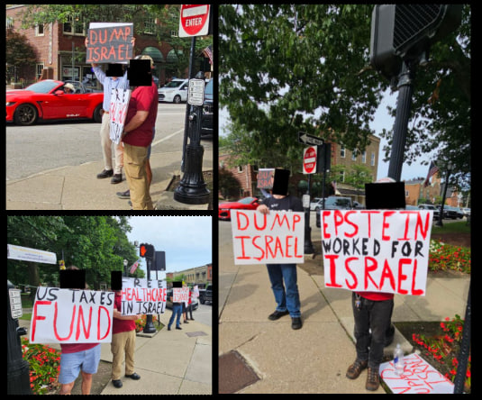 NOVANOWUSA's tweet image. NOVA and @THEOFFICIAL_ONN activists demonstrated in Medina, OH to protest the ongoing manipulation of our government by the Israeli lobby. Whether through legalized campaign bribery via AIPAC or outright blackmail via Mossad assets like Epstein, this foreign influence is always…