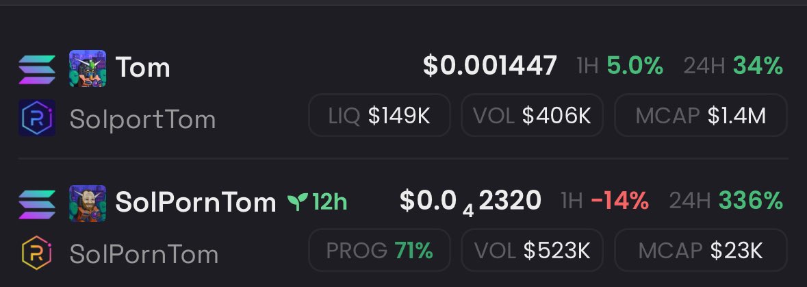 MemeRetire's tweet image. SolportTom vs SolpornTom..😏
82faoPNxDpfEMeBx3hawqhbtLBfQvvP26JEXoZ1Sbonk
$alon $bonk $kori $andrea #bonkpad $uncbot #memecoin $boco $lmeow $vineai $bag $rigby $pork $tim $groko $furio $vag #fartcoin $troll $trump $mlg $ufd $pengu $luca $diner #solporntom $tom