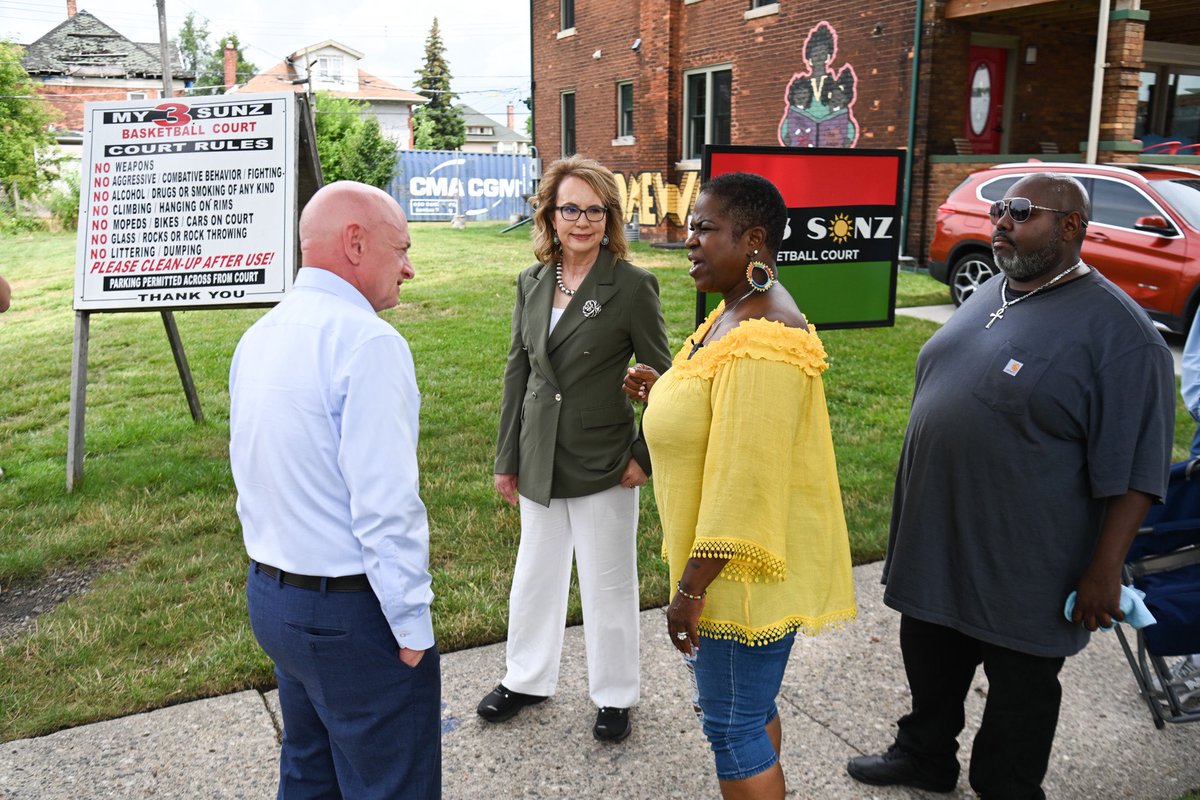 Gabrielle Giffords (@gabbygiffords) on Twitter photo Today, Mark and I had the honor of meeting Mama Shu for a tour of <a href="/AvalonVillageHP/">The Avalon Village</a>—a restorative space in Highland Park, Michigan that offers young people programming, healing, and community.
After her son Chinyelu “Chin” Humphrey was shot and killed, Mama Shu turned her grief Today, Mark and I had the honor of meeting Mama Shu for a tour of <a href="/AvalonVillageHP/">The Avalon Village</a>—a restorative space in Highland Park, Michigan that offers young people programming, healing, and community.
After her son Chinyelu “Chin” Humphrey was shot and killed, Mama Shu turned her grief