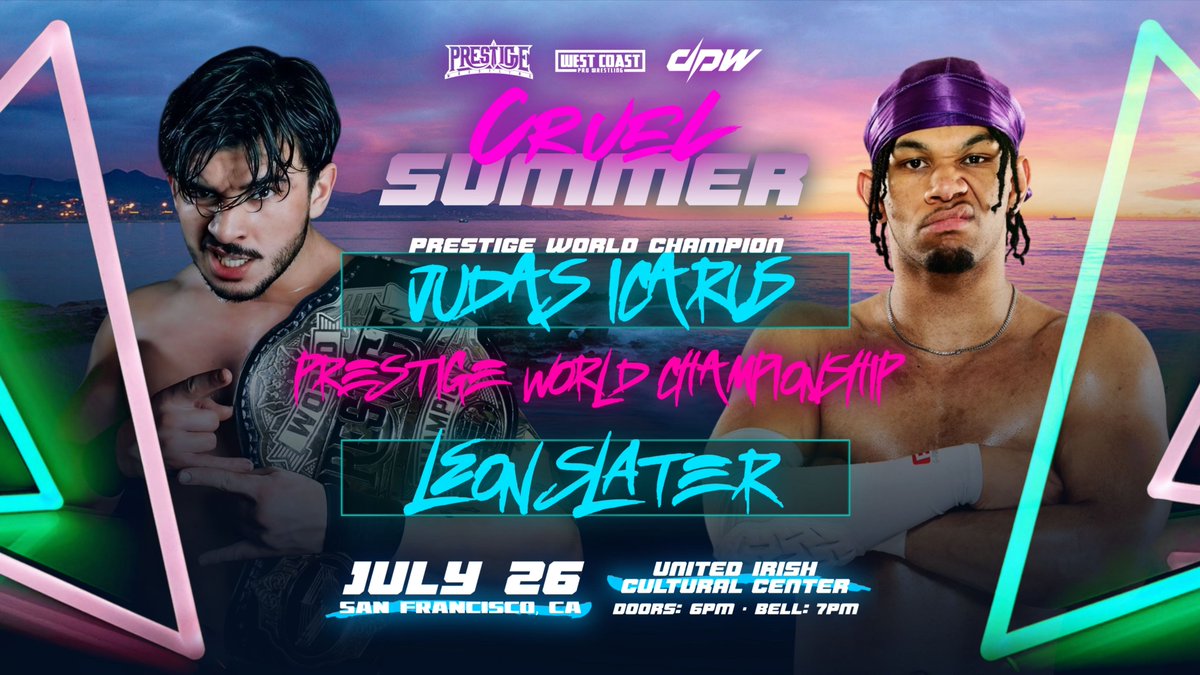 WCProOfficial's tweet image. TOMORROW!!!
15% off all tickets with code; WC15CS
Prestige World Championship Match!
Judas Icarus (c) vs Leon Slater!
DPW National Championship Match!
LaBron Kozone vs Travis Williams!
PLUS
Blackwood (c) vs Cedric (2 out of 3 falls)
The Cowboy Way (c) vs The Crush Boys
Mad…