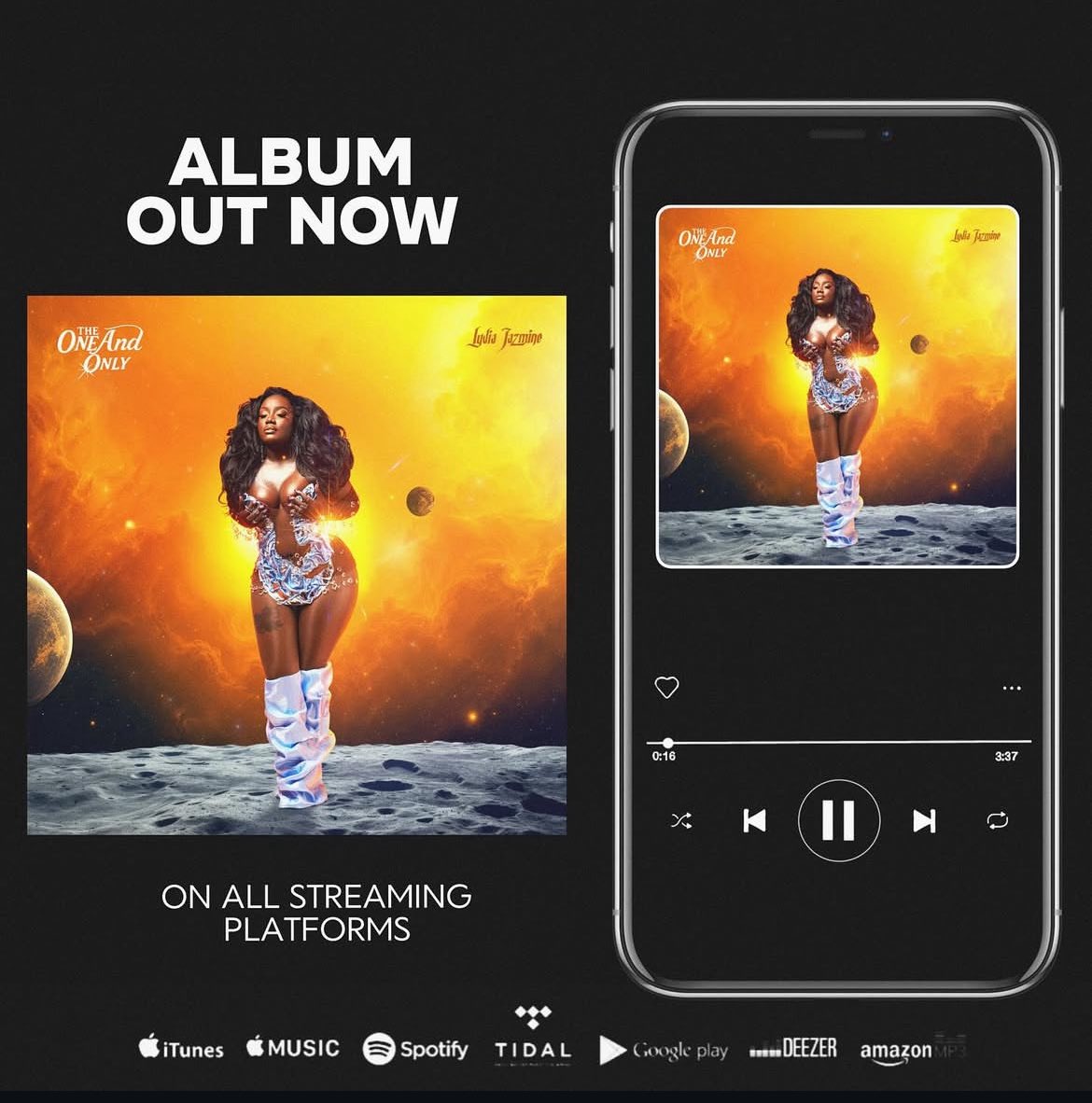 ONE and ONLY ” isn’t just the title, it’s the TRUTH. 💫 Huge congratulations, <a href="/LydiahJazmine/">Lydia Jazmine</a> , on releasing your truly unique and exceptional album! This sound, this vision... it’s all YOU. So happy for you SOS 🫶#OneAndOnly #AlbumRelease