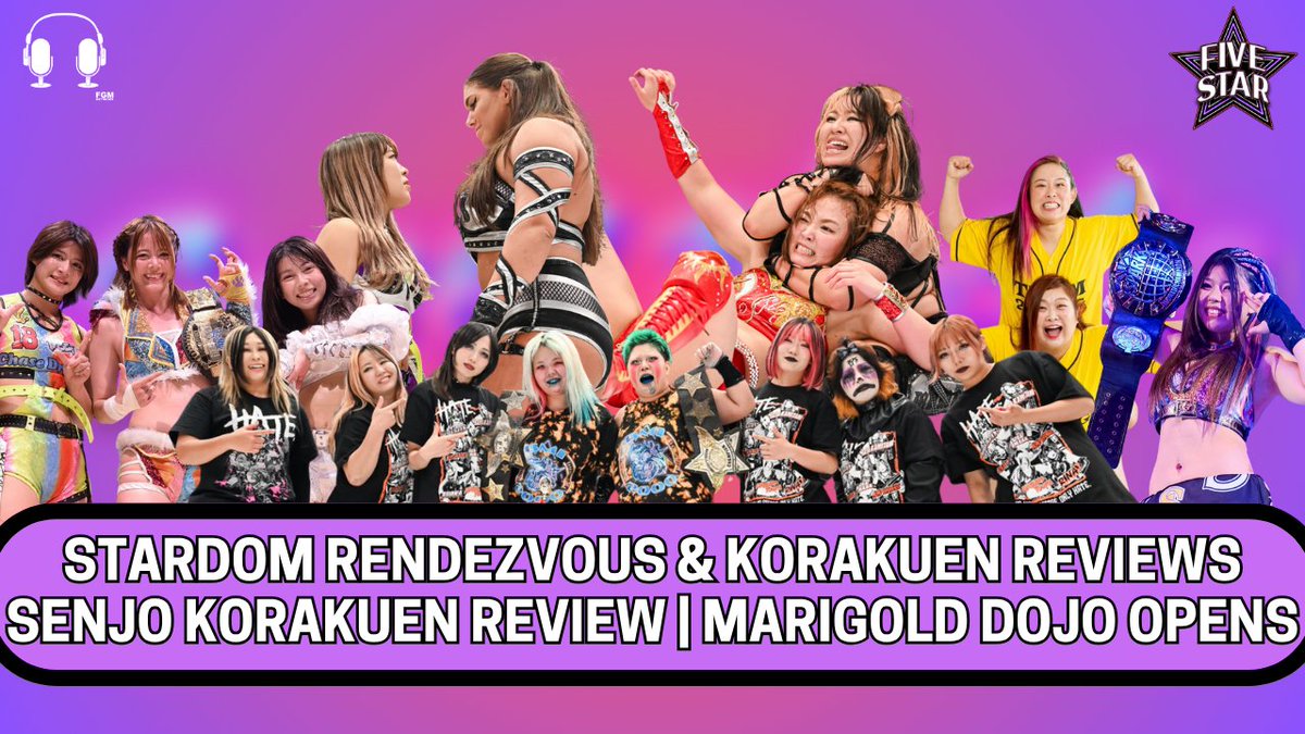 ScottEWrestling's tweet image. 🎙️FIVE STAR JOSHI SHOW⭐️
Massive episode this week talking STARDOM's awesome two shows, 5STAR opening weekend, one year of H.A.T.E., SENJO, TJPW, Marigold, and so much more throughout!
FULL LINEUP ⬇️
- STARDOM Sapporo Rendezvous Review
- Hina Delivers Again Against Sayaka…