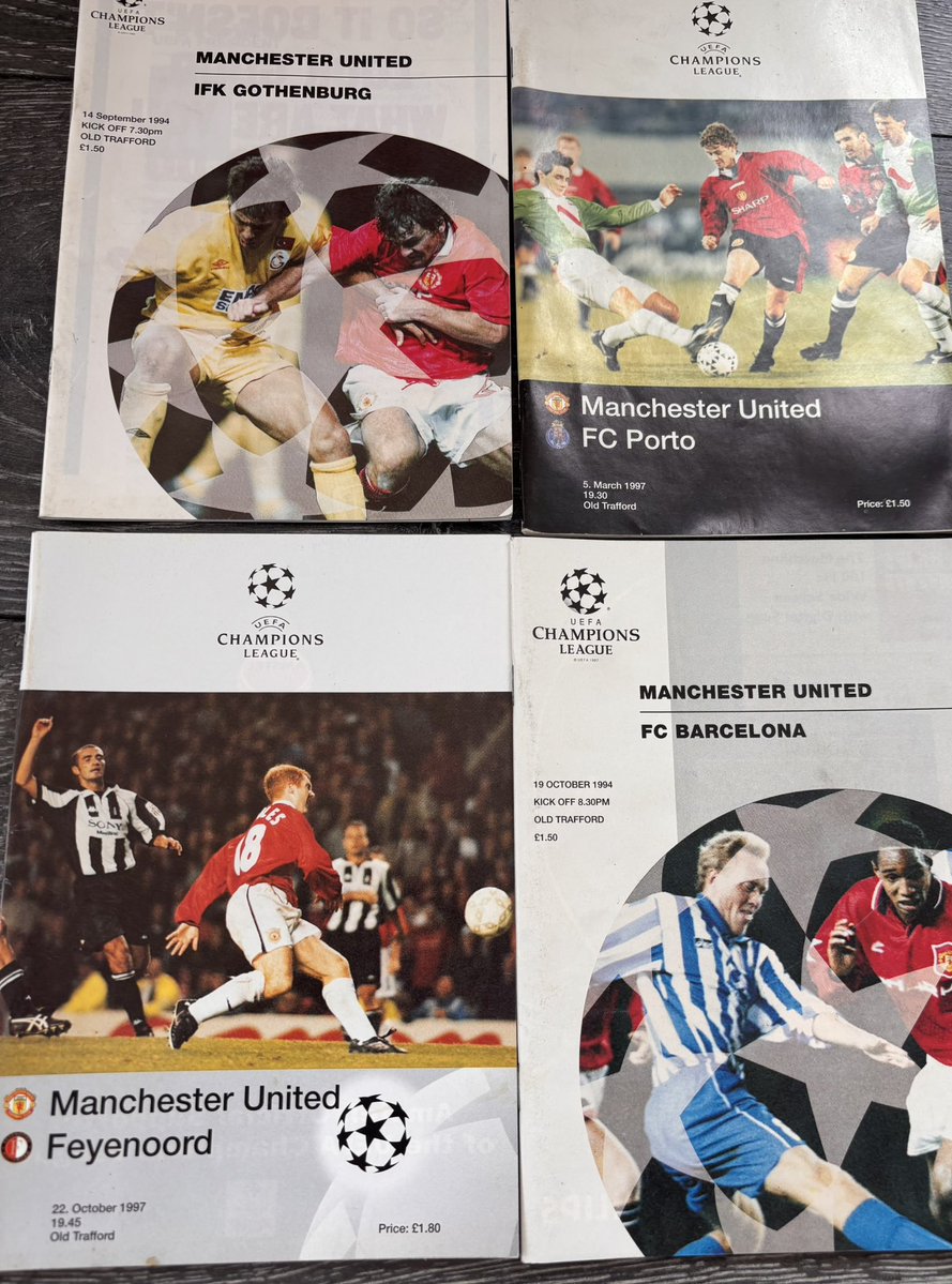 MUFCMemorabilia's tweet image. Manchester United In Europe Home Football Programmes
£0.25 each excluding postage
