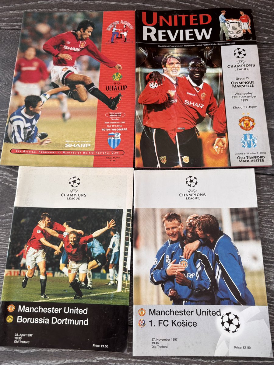 MUFCMemorabilia's tweet image. Manchester United In Europe Home Football Programmes
£0.25 each excluding postage