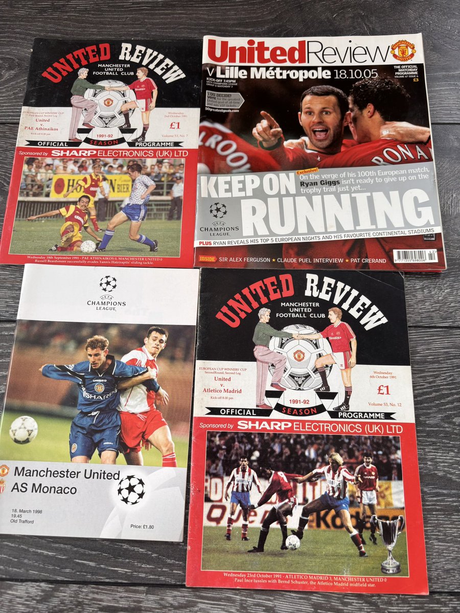 MUFCMemorabilia's tweet image. Manchester United In Europe Home Football Programmes
£0.25 each excluding postage