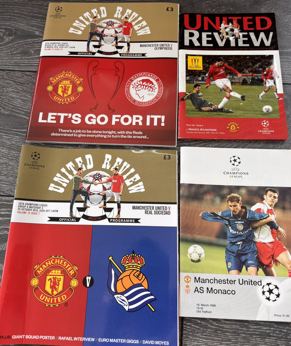 MUFCMemorabilia's tweet image. Manchester United In Europe Home Football Programmes
£0.25 each excluding postage